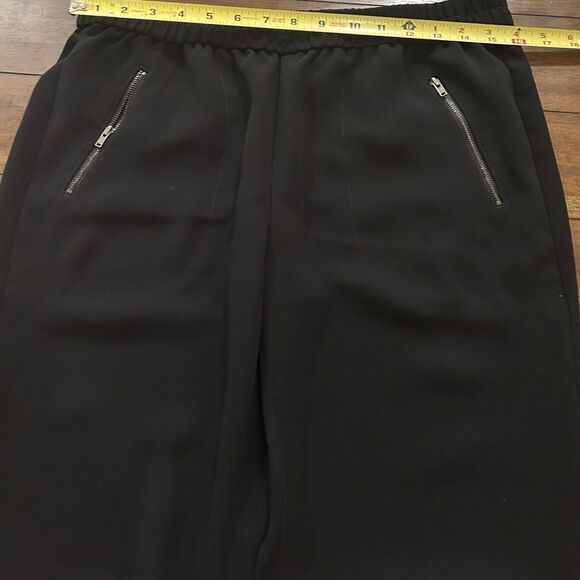 J. Crew Black Sydney Jogger Pants Zipper Pockets Size 8 Style B0587 - Picture 7 of 11
